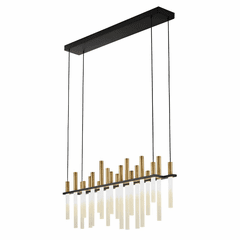 Fredrick Ramond Echo Large LED Linear Chandelier - Black - FR30705BLK