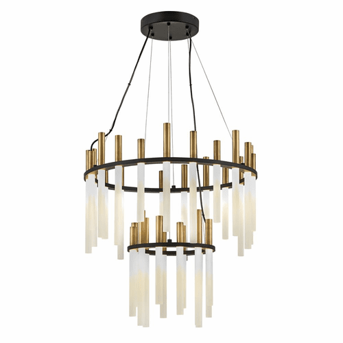 Fredrick Ramond Echo Large LED Multi Tier Chandelier - Black - FR30708BLK