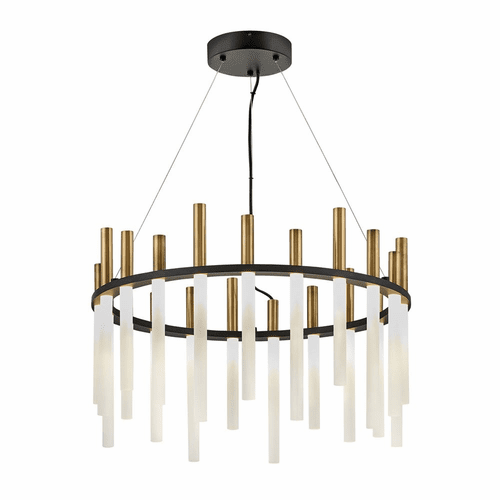Fredrick Ramond Echo Medium LED Single Tier Chandelier - Black - FR30706BLK