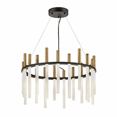 Fredrick Ramond Echo Medium LED Single Tier Chandelier - Black - FR30706BLK