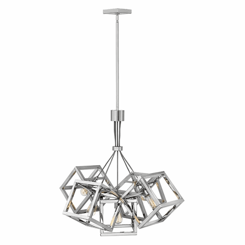 Fredrick Ramond Ensemble Stem Hung Single Tier Chandelier - Nickel - FR42444PNI