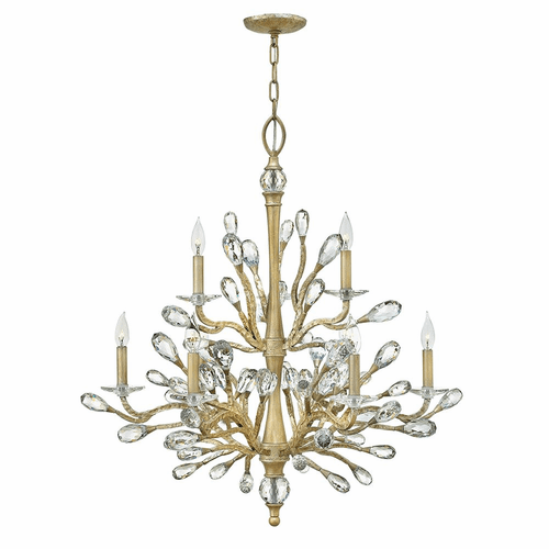 Fredrick Ramond Eve Two Tier Chandelier - Champagne Gold - FR46809CPG