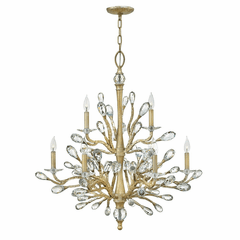 Fredrick Ramond Eve Two Tier Chandelier - Champagne Gold - FR46809CPG Fredrick Ramond Eve Two Tier Chandelier - Champagne Gold - FR46809CPG