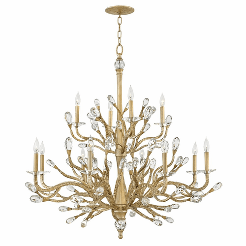 Fredrick Ramond Eve Two Tier Foyer Light - Champagne Gold - FR46810CPG