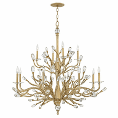 Fredrick Ramond Eve Two Tier Foyer Light - Champagne Gold - FR46810CPG Fredrick Ramond Eve Two Tier Foyer Light - Champagne Gold - FR46810CPG