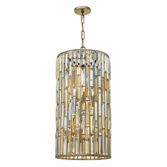 Fredrick Ramond Gemma Large Foyer Pendant - Silver Leaf - FR33736SLF Fredrick Ramond Gemma Large Foyer Pendant - Silver Leaf - FR33736SLF