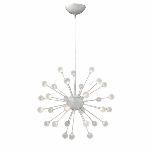 Fredrick Ramond Impulse Single Tier Foyer Chandelier - Cloud - FR44413CLD