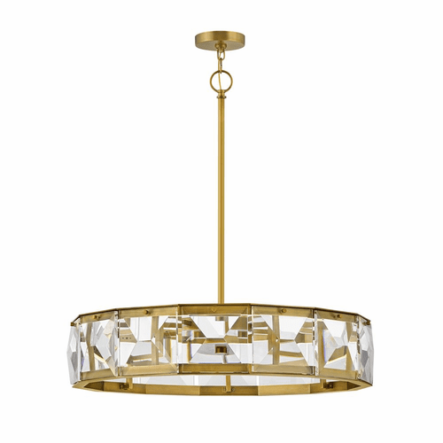Fredrick Ramond Jolie Large LED Drum Chandelier - Heritage Brass - FR30105HBR