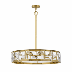 Fredrick Ramond Jolie Large LED Drum Chandelier - Heritage Brass - FR30105HBR
