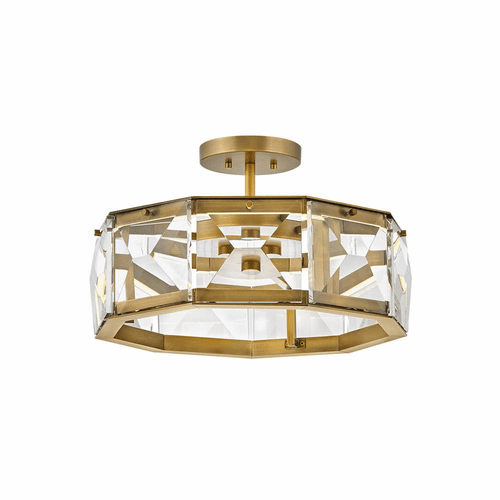 Fredrick Ramond Jolie Medium LED Semi-Flush Mount - Heritage Brass - FR30103HBR
