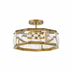 Fredrick Ramond Jolie Medium LED Semi-Flush Mount - Heritage Brass - FR30103HBR
