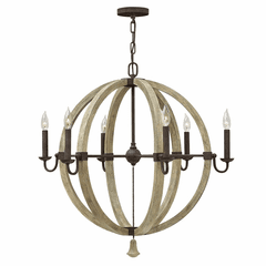 Fredrick Ramond Middlefield Single Tier Foyer Chandelier - Iron Rust - FR40566IRR Fredrick Ramond Middlefield Single Tier Foyer Chandelier - Iron Rust - FR40566IRR