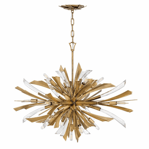 Fredrick Ramond Vida Single Tier Chandelier - Burnished Gold - FR40906BNG