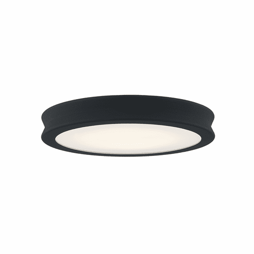 Fusion Bevel 12" LED Flush Mount - Matte Black - Textured - FSN-4181-OPAL-MBTX