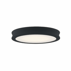 Fusion Bevel 12" LED Flush Mount - Matte Black - Textured - FSN-4181-OPAL-MBTX