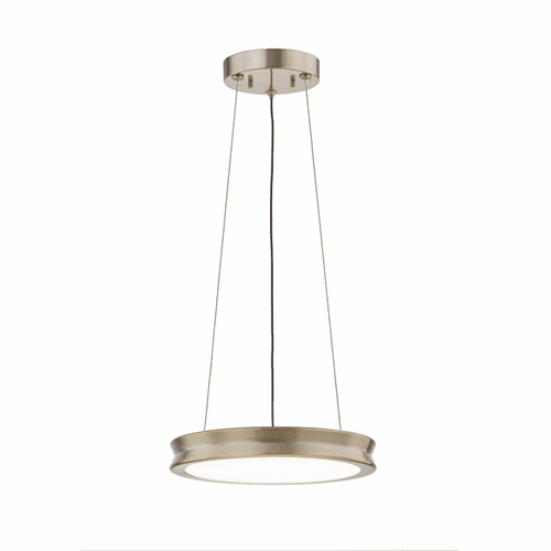 Fusion Collection Bevel 12" LED Pendant - Brushed Brass - FSN-4191-OPAL-BRSS