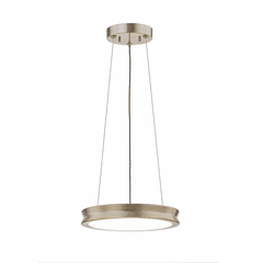 Fusion Collection Bevel 12" LED Pendant - Brushed Brass - FSN-4191-OPAL-BRSS Fusion Collection Bevel 12" LED Pendant - Brushed Brass - FSN-4191-OPAL-BRSS