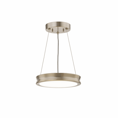 Fusion Collection Bevel 8.5" LED Pendant - Brushed Brass - FSN-4190-OPAL-BRSS
