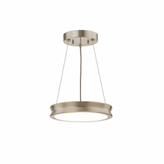 Fusion Collection Bevel 8.5" LED Pendant - Brushed Brass - FSN-4190-OPAL-BRSS