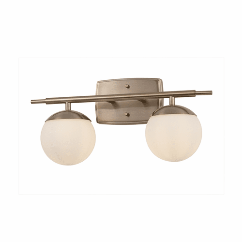 Fusion Collection Epoch 2-Light Bath Bar - Brushed Brass - FSN-8962-OPAL-BRSS