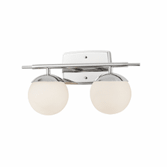 Fusion Collection Epoch 2-Light Bath Bar - Polished Chrome - FSN-8962-OPAL-CROM
