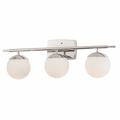Fusion Collection Epoch 3-Light Bath Bar - Polished Chrome - FSN-8963-OPAL-CROM