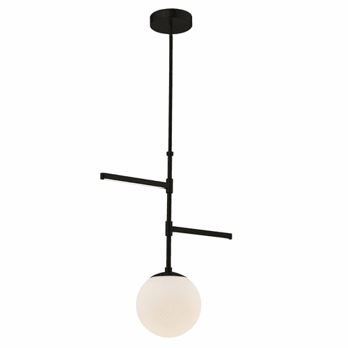 Fusion Collection Intersect 3-Light Pendant - Matte Black - FSN-4255-OPAL-MBLK