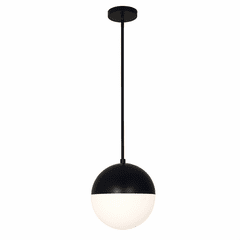 Fusion Collection Ion 1-Light 10" Pendant - Matte Black - FSN-4151-OPAL-MBLK Fusion Collection Ion 1-Light 10" Pendant - Matte Black - FSN-4151-OPAL-MBLK