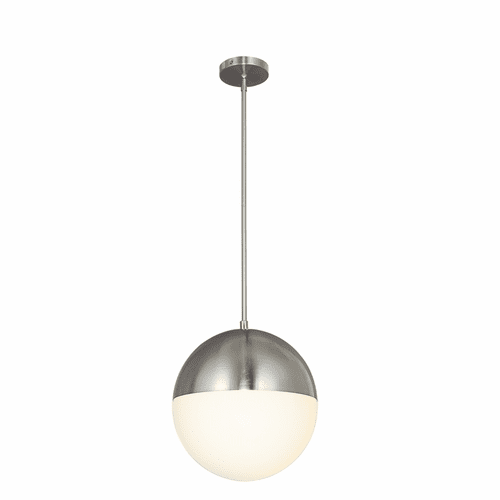 Fusion Collection Ion 1-Light 14" Pendant - Brushed Nickel - FSN-4152-OPAL-NCKL