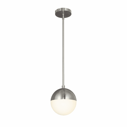 Fusion Collection Ion 1-Light 7" Pendant - Brushed Nickel - FSN-4150-OPAL-NCKL