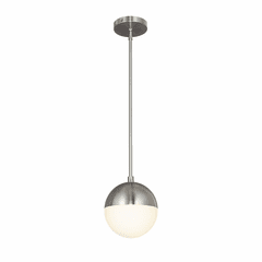 Fusion Collection Ion 1-Light 7" Pendant - Brushed Nickel - FSN-4150-OPAL-NCKL Fusion Collection Ion 1-Light 7" Pendant - Brushed Nickel - FSN-4150-OPAL-NCKL