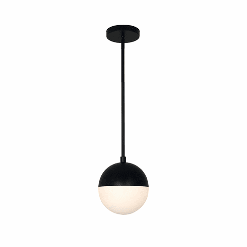 Fusion Collection Ion 1-Light 7" Pendant - Matte Black - FSN-4150-OPAL-MBLK