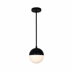 Fusion Collection Ion 1-Light 7" Pendant - Matte Black - FSN-4150-OPAL-MBLK Fusion Collection Ion 1-Light 7" Pendant - Matte Black - FSN-4150-OPAL-MBLK