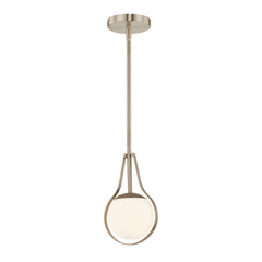 Fusion Collection Pearl 1-Light Mini-Pendant - Brushed Brass - FSN-4235-OPAL-BRSS Fusion Collection Pearl 1-Light Mini-Pendant - Brushed Brass - FSN-4235-OPAL-BRSS