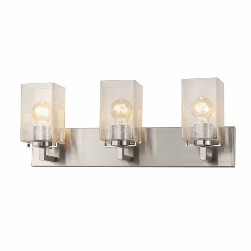 Fusion Collection Vice 3-Light Bath Bar - Brushed Nickel - FSN-8943-15-SEED-NCKL