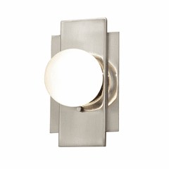 Fusion Luna 1-Light LED Wall Sconce - Brushed Nickel - FSN-4041-CLOP-NCKL Fusion Luna 1-Light LED Wall Sconce - Brushed Nickel - FSN-4041-CLOP-NCKL