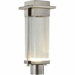Fusion Pacific 7" LED Post Light - Brushed Nickel - FSN-7542W-RAIN-NCKL