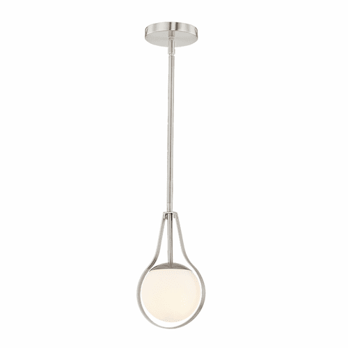 Fusion Pearl 1-Light Mini-Pendant - Brushed Nickel - FSN-4235-OPAL-NCKL