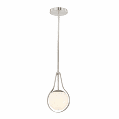 Fusion Pearl 1-Light Mini-Pendant - Brushed Nickel - FSN-4235-OPAL-NCKL