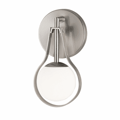 Fusion Pearl 1-Light Wall Sconce - Brushed Nickel - FSN-4231-OPAL-NCKL Fusion Pearl 1-Light Wall Sconce - Brushed Nickel - FSN-4231-OPAL-NCKL