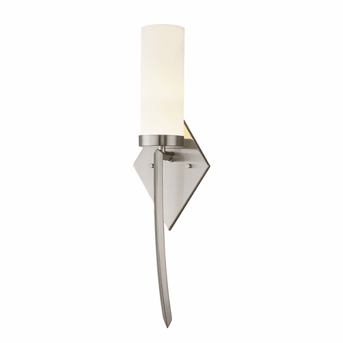 Fusion Pointe 1-Light LED Wall Sconce - Brushed Nickel - FSN-4031-OPAL-NCKL