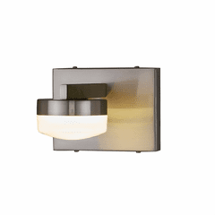 Fusion Puck 1-Light LED Wall Sconce - Brushed Nickel - FSN-8991-OPAL-NCKL