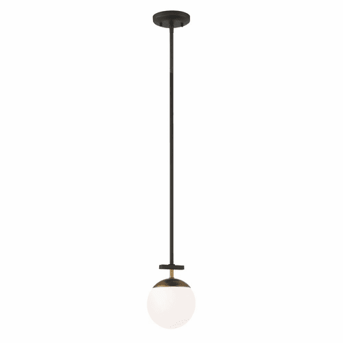 George Kovacs 1-LT Mini Pendant - Weathered Black w/Gold - P351-618