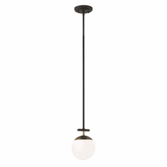 George Kovacs 1-LT Mini Pendant - Weathered Black w/Gold - P351-618