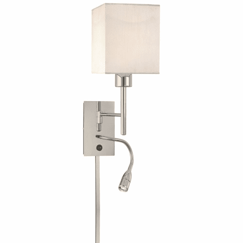 George Kovacs 1-LT Swing Arm Wall Lamp W/ LED Reading Lamp - Chrome - P477-077