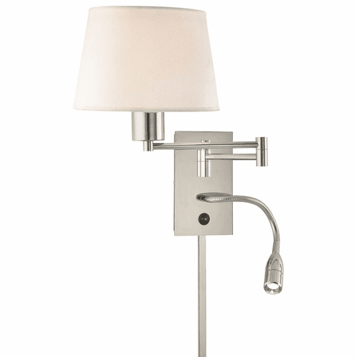 George Kovacs 1-LT Swing Arm Wall Lamp W/ LED Reading Lamp - Chrome - P478-077