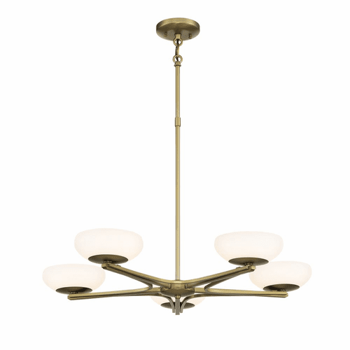 George Kovacs 5-LT LED Chandelier - Soft Brass - P1465-695-L