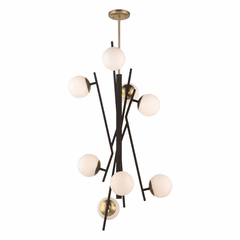 George Kovacs 8-LT LED Foyer Light - Weathered Black - P359-618-L