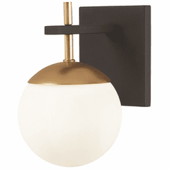 George Kovacs Alluria 1-LT Wall Mount - Weathered Black W/Autumn Gold - P1350-618