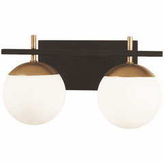 George Kovacs Alluria 2-LT Bath Light - Weathered Black W/Autumn Gold - P1352-618